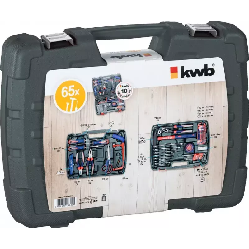 Werkzeugkoffer KWB 65 PC 65 Werkzeuge