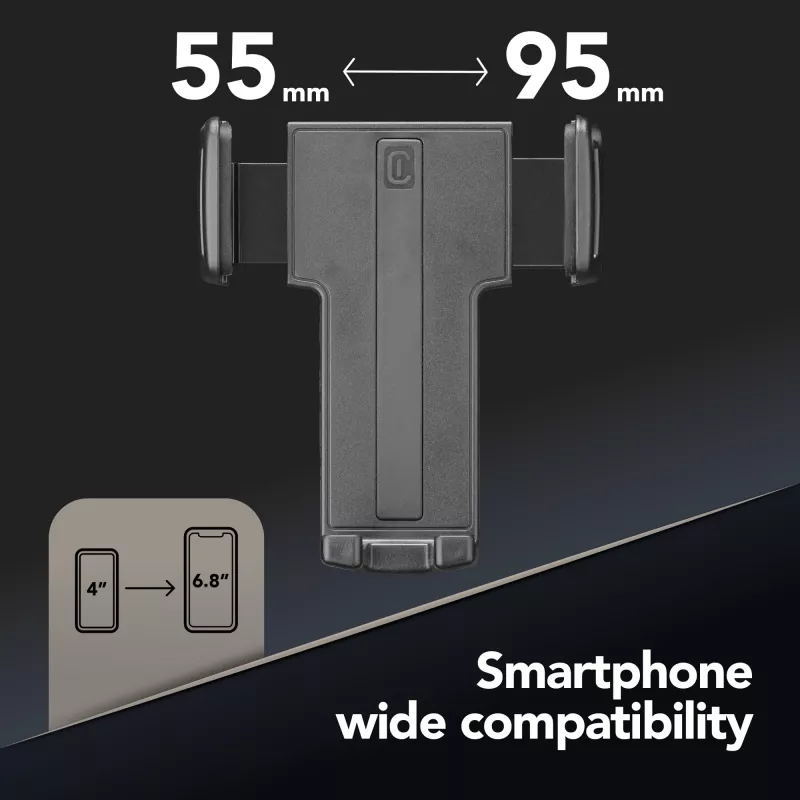 Cellularline Hug - Universal, Mobiltelefon/Smartphone, Passive Halterung, Auto, Schwarz