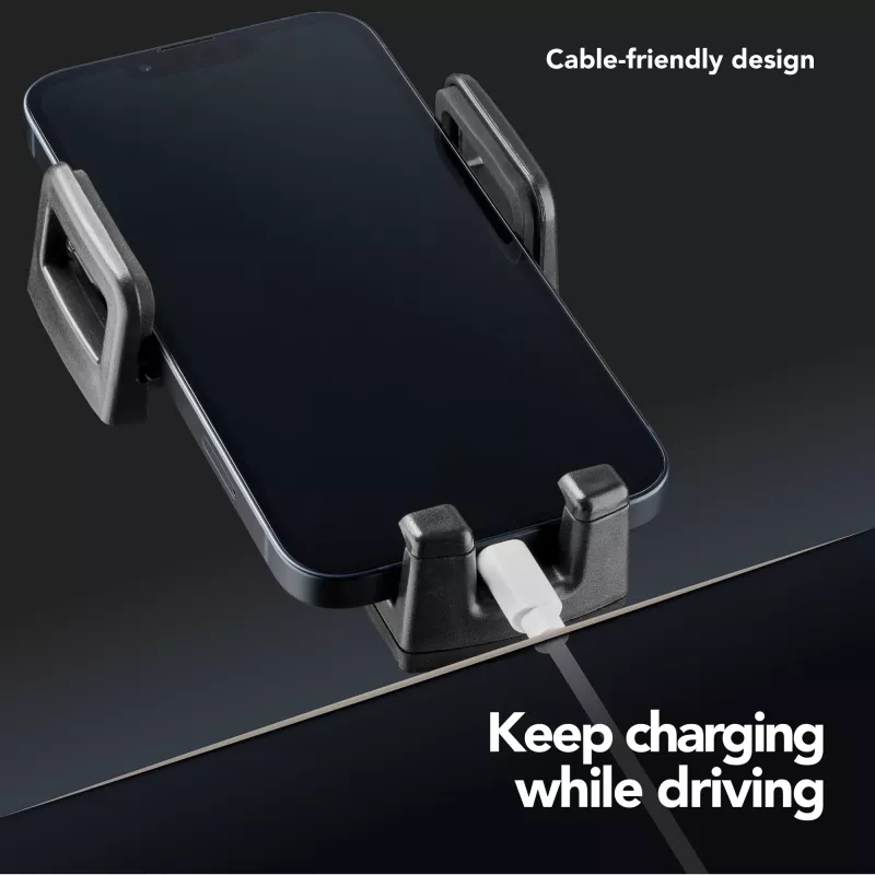 Cellularline Hug - Universal, Mobiltelefon/Smartphone, Passive Halterung, Auto, Schwarz
