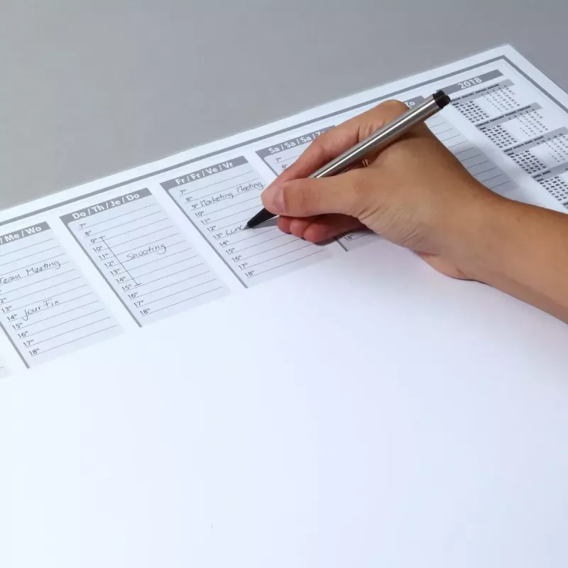 Schreibtischunterlage Papier Sigel HO366 Schwarz Grau Weiß