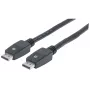 Manhattan DisplayPort 1.1 Kabel, 4K@60Hz, 10m, Stecker auf Stecker, mit Verriegelung, voll geschirmt, Schwarz, lebenslange Garantie