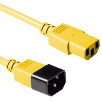 ACT Netzkabel C13 - C14 gelb 0,6 m