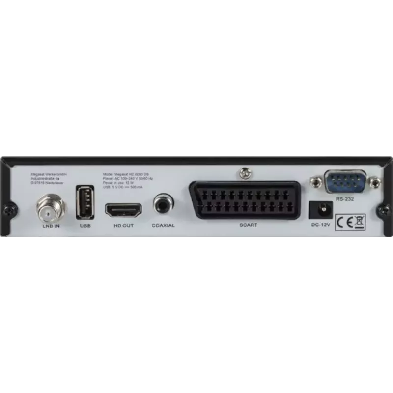 Digital Receiver Megasat HD 6000 DS Kabel Full HD Schwarz
