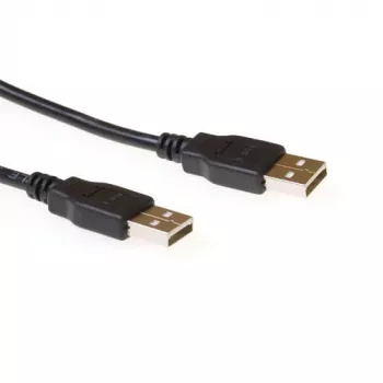 ACT USB 2.0 A Stecker - USB A Stecker 3,00 m, 3 m, USB A, USB A, USB 2.0, Schwarz
