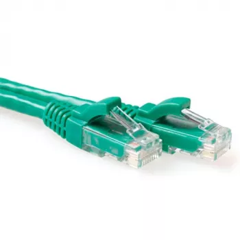 ACT Grün 15 Meter U/UTP CAT6A Patchkabel, rastnasenfrei, mit RJ45-Steckern