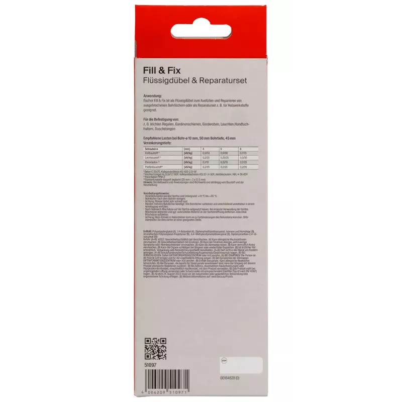FISCHER Schraubanker 51097 — einteiliger Wanddübel für sichere Befestigung