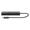 Manhattan USB-A-Dock/Hub, Anschlüsse (x5): Ethernet, HDMI, USB-A (x2) und VGA, Micro-USB-Stromeingang (optional, nur wenn zusätzliche Stromversorgung benötigt wird. Nicht erforderlich für Dual-Monitor-Funktionalität. Kabel nicht im Lieferumfang enthalten), Aluminium, Schwarz, Drei Jahre Garantie