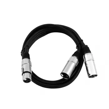 Audiokabel XLR (3-polig) 2 x XLR (3-polig) Schwarz Omnitronic 30225204