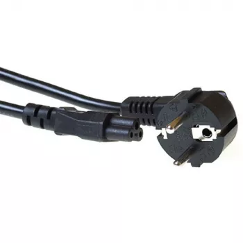 ACT Netzkabel CEE 7/7 Stecker (gewinkelt) - C5 schwarz 1,5 m