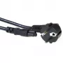 ACT Netzkabel CEE 7/7 Stecker (gewinkelt) - C5 schwarz 1,5 m