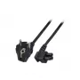 ACT Netzkabel CEE 7/7 Stecker (gewinkelt) - C5 (gewinkelt) schwarz 1 m