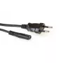 Netzkabel ACT AK5417 Schwarz 1 m CEE7/16 C7-Kupplung