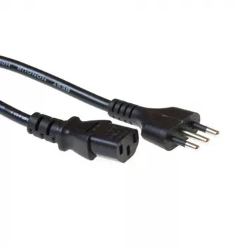 Stromkabel ACT Powercord Italienischer Stecker - C13 schwarz 1,8 m