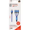 USB-Kabel 2GO 797151 1,5 m USB-B USB-C/Micro-USB-B/Lightning Schwarz Blau