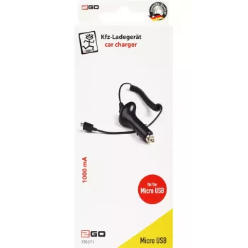 Ladegerät für Mobilgeräte 2GO 795571 Universal Schwarz Zigarettenanzünder Auto 12/24V