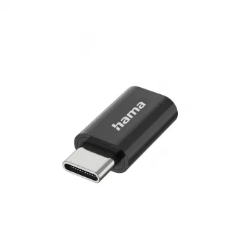 Hama 00300095 Micro-USB B Adapter USB Type-C Stecker Schwarz