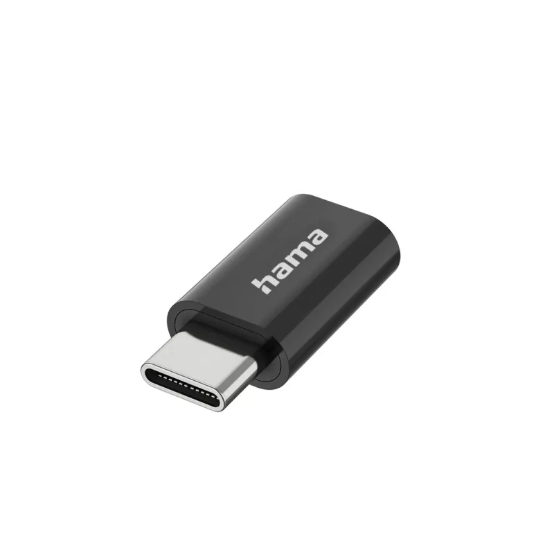 Hama 00300095 Micro-USB B Adapter USB Type-C Stecker Schwarz