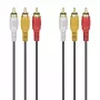 Hama 00305014 Audiokabel 3 m 3 x RCA Schwarz