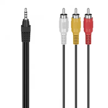 Hama 00305016 Audiokabel 1,5 m 3,5 mm Klinke auf 3 x Cinch Schwarz