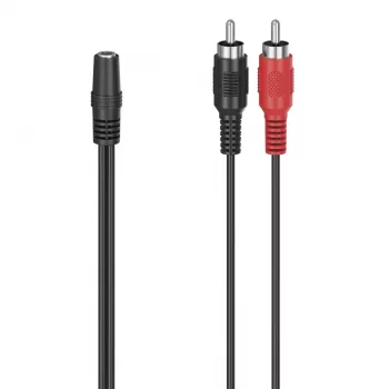 Audiokabel Hama 00305040 3,5 mm Buchse auf 2 x Cinch-Stecker Schwarz