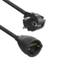 ACT Stromverlängerungskabel CEE 7/7 Stecker (abgewinkelt) - CEE 7/7 Buchse schwarz 10 m