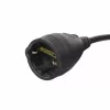 ACT Stromverlängerungskabel CEE 7/7 Stecker (abgewinkelt) - CEE 7/7 Buchse schwarz 10 m