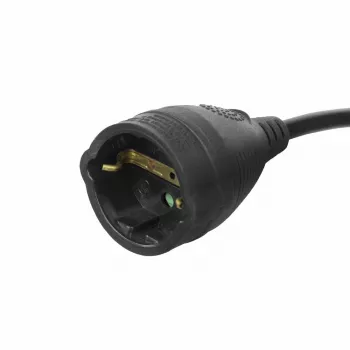 ACT Stromverlängerungskabel CEE 7/7 Stecker (abgewinkelt) - CEE 7/7 Buchse schwarz 10 m