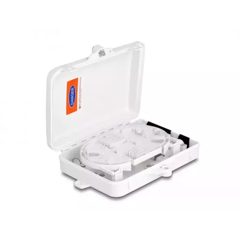 DeLOCK Glasfaser-Verteilerbox 6 Ports IP65 wasserdicht Weiß