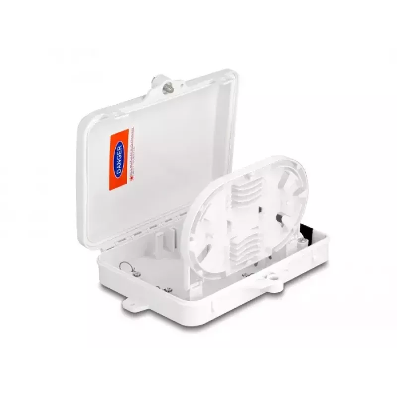 DeLOCK Glasfaser-Verteilerbox 6 Ports IP65 wasserdicht Weiß
