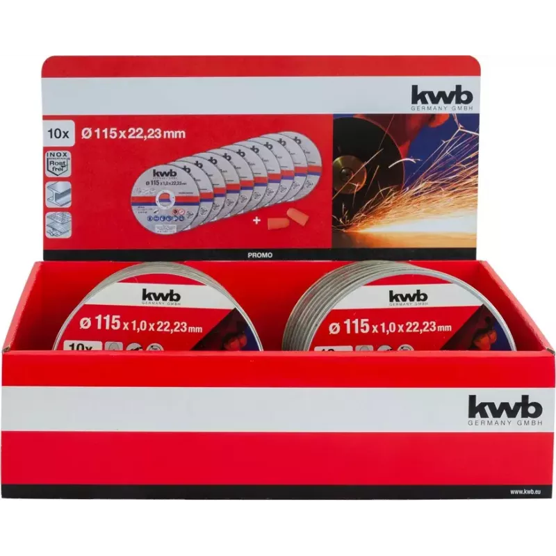 Trennscheiben-Set kwb 712021 Dünne Trennscheibe Flachzentrum 10 Stück