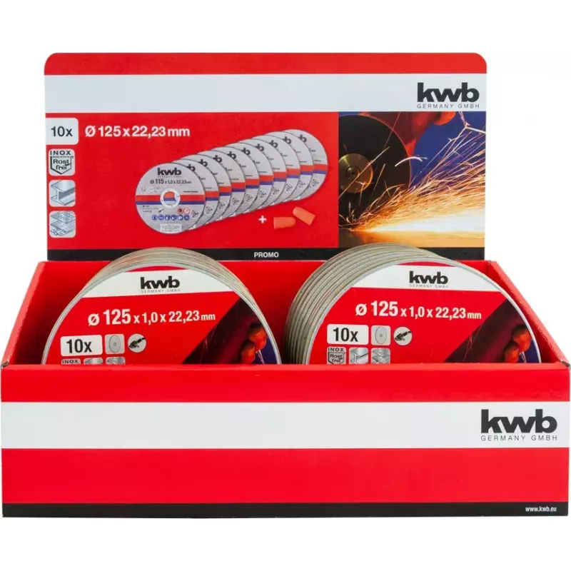 Trennscheibe kwb Dünne Trennscheibe Set 10 Stück Flachbett für Blech