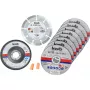 Schneidscheiben-Set KWB 712041 Starter-Set 10 Stück Flache Aufnahme für Ziegel, Marmor, Stahl