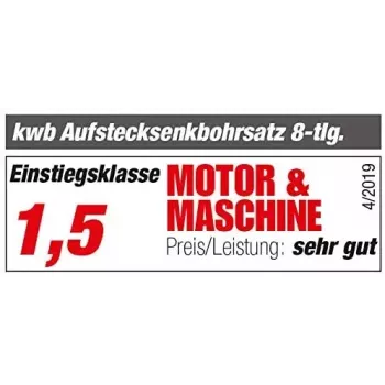 Senkbohrer-Set KWB 513190 Gehärteter Stahl 11mm Tiefe 205mm Höhe