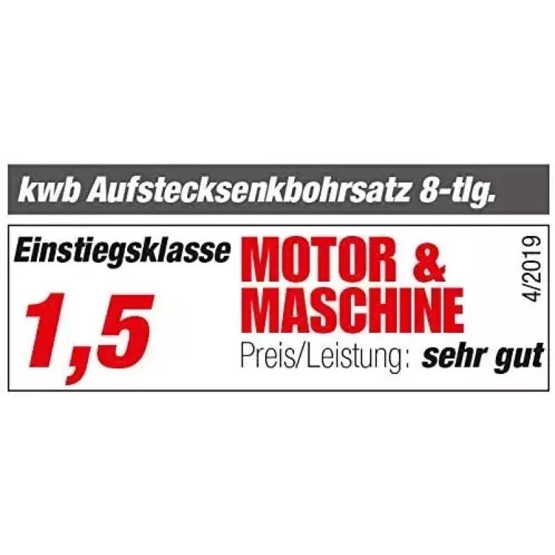 Senkbohrer-Set KWB 513190 Gehärteter Stahl 11mm Tiefe 205mm Höhe