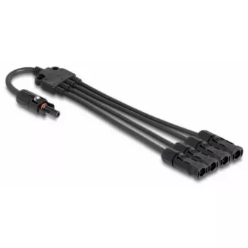 Kabelverteiler DeLOCK DL4 Solar Splitterkabel 1 x Buchse auf 4 x Stecker 50 cm Schwarz