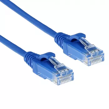 ACT Blau 0,15 Meter LSZH U/UTP CAT6 Rechenzentrums-Slimline-Patchkabel snagless mit RJ45-Steckern