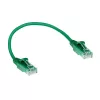 ACT Grün 0,15 m LSZH U/UTP CAT6 Datacenter-Slimline-Patchkabel mit rastnasenschutzlosen RJ45-Steckern