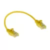 ACT Gelb 0,15 m LSZH U/UTP CAT6 Rechenzentrums-Slimline-Patchkabel, rastnasenfrei mit RJ45-Steckern
