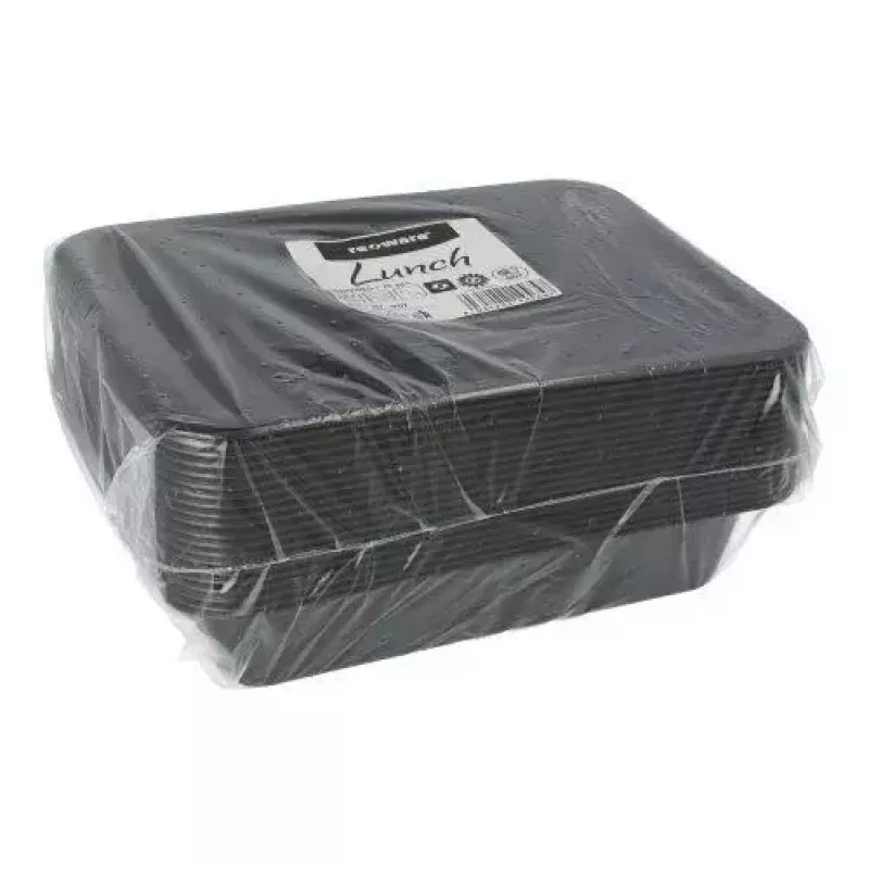 Einweg-Lebensmittelbehälter Papstar 96552 Polypropylen Schwarz 227x178x45mm