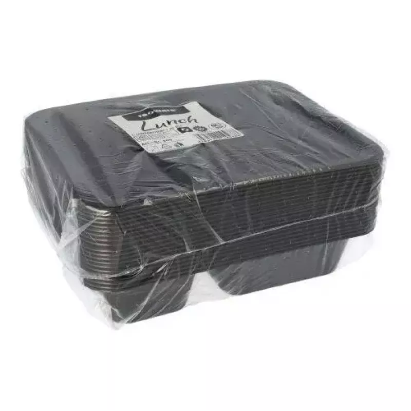 Einweg-Lebensmittelbehälter Papstar 96553 Polypropylen Schwarz 227x178x45mm