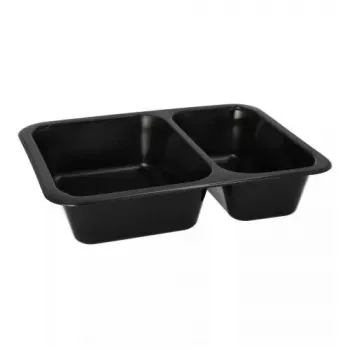 Einweg-Lebensmittelbehälter Papstar 96553 Polypropylen Schwarz 227x178x45mm