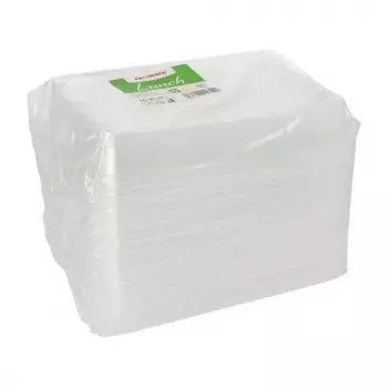 Papstar 96555 Einweg-Lebensmittelaufbewahrungsbehälter Transparent PET 234x187x20mm