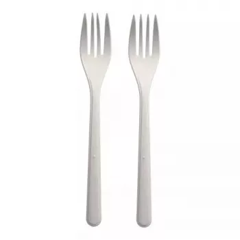Einweggabel Papstar 96427 Polypropylen 50 Stück Weiß 185 mm