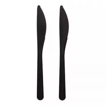 Einweggabel Papstar 96436 Polystyrol 50 Stück Schwarz 185 mm