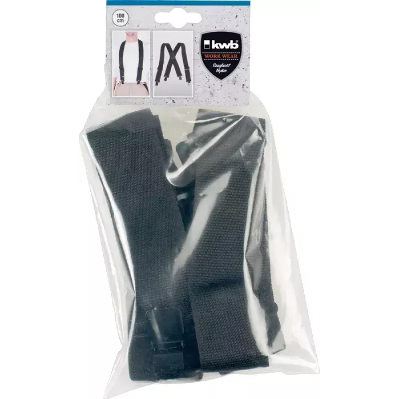 X-Rücken-Hosenträger KWB 908110 Schwarz 51 mm Breite 1000 mm Länge