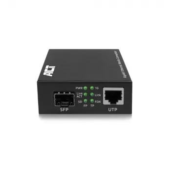Netzwerk-Medienkonverter ACT AC4451 1000 Mbit/s Multimode Singlemode Schwarz
