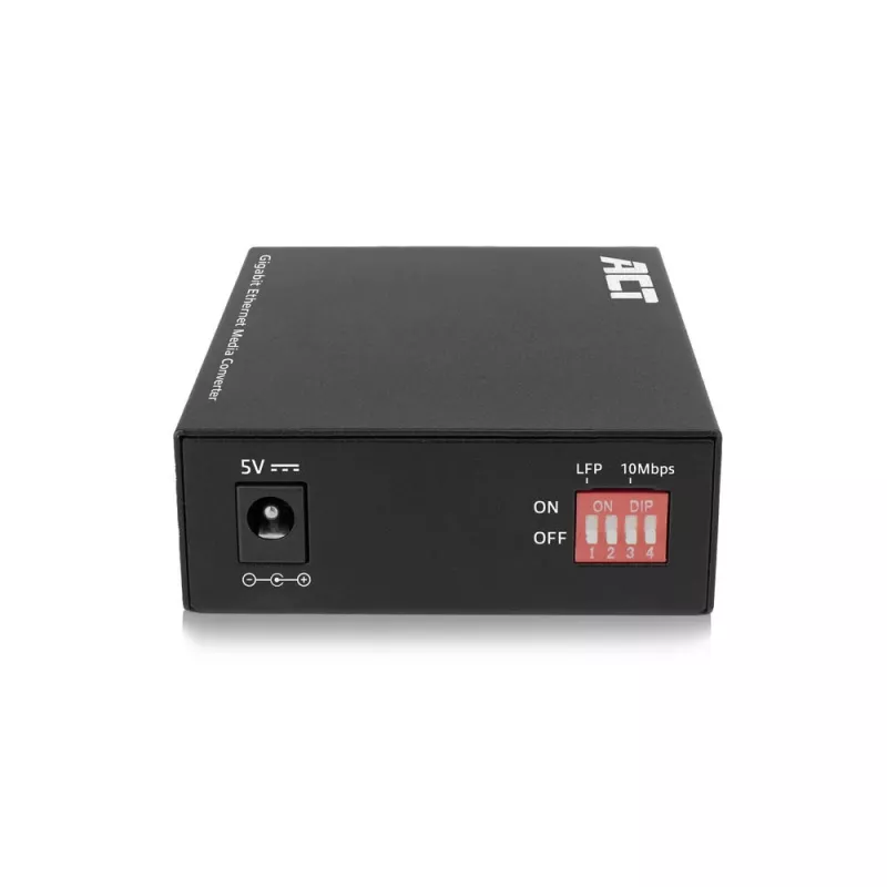 Netzwerk-Medienkonverter ACT AC4451 1000 Mbit/s Multimode Singlemode Schwarz