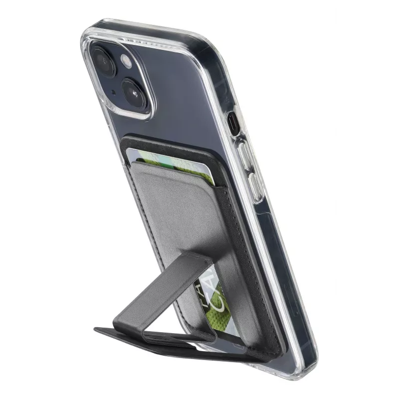 Cellularline Pocket Stand Mag Magnetische Kartenhalterung mit Standfunktion kompatibel mit MagSafe