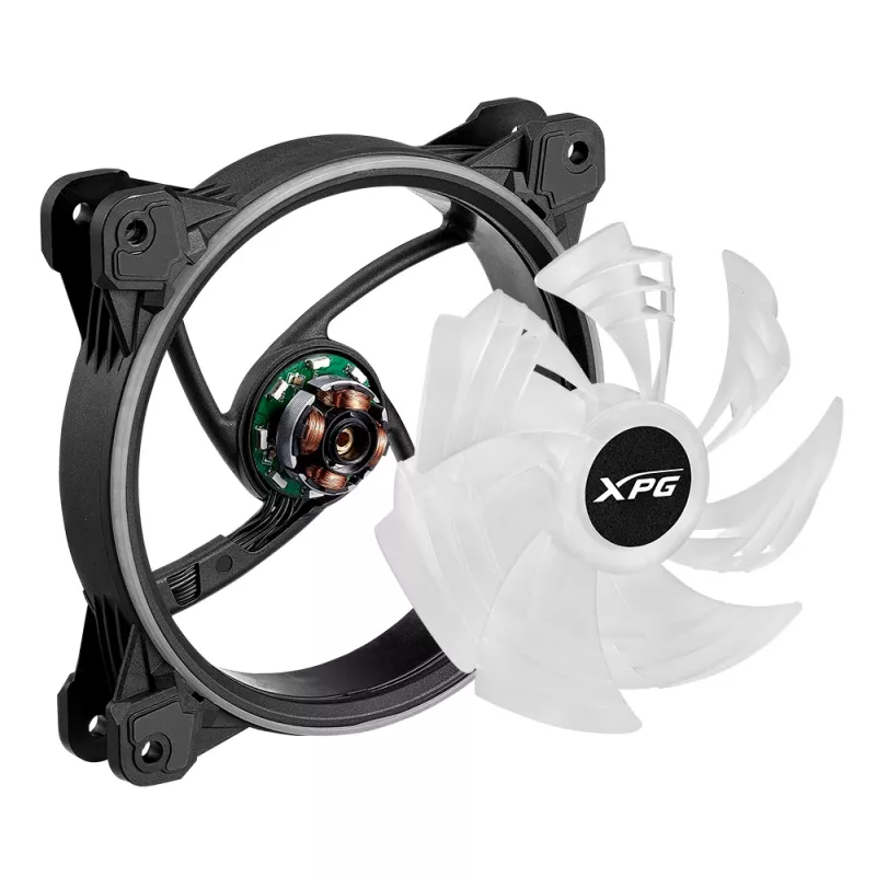 XPG HURRICANE 120 ARGB PWM Schwarz, Lüfter, 12 cm, 600 RPM, 2000 RPM, Schwarz