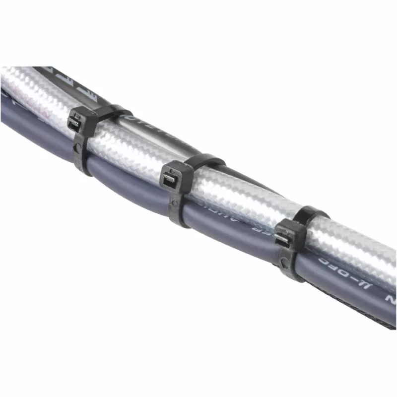 Hama 00221002 Kabelbinder Klettband-Kabelbinder Kunststoff Schwarz 150 Stück